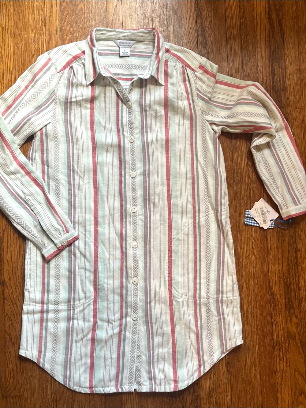 NWT Sleep Sense Portuguese Flannel gown dress night S soft cottagecore